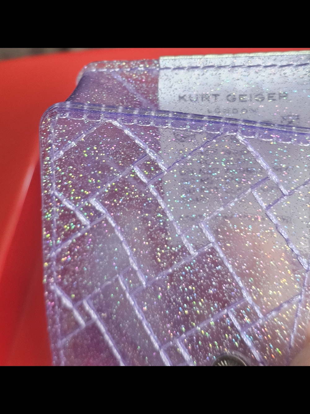 ❗️KURT GEIGER LONDON Lilac Glitter MICRO  Crossbody Bag - Picture 9 of 15